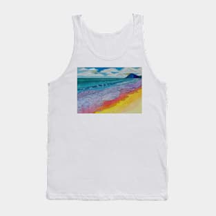 Rainbow beach painting Tank Top